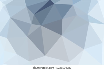 Light BLUE vector low poly cover. Triangular geometric sample with gradient.  Template for cell phone's backgrounds.