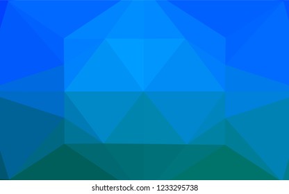 Light BLUE vector low poly texture. Modern geometrical abstract illustration with gradient. The template can be used as a background for cell phones.