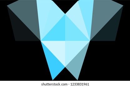 Light BLUE vector low poly layout. An elegant bright illustration with gradient. The polygonal design can be used for your web site.