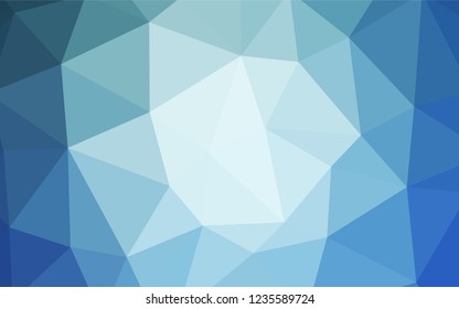 Light BLUE vector low poly cover. Geometric illustration in Origami style with gradient.  Completely new template for your banner.