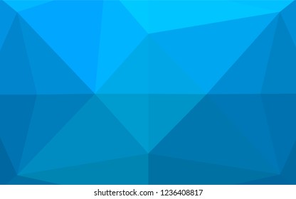 Light BLUE vector low poly cover. A vague abstract illustration with gradient. The completely new template can be used for your brand book.