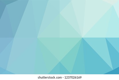 Light BLUE vector low poly cover. Modern geometrical abstract illustration with gradient. The completely new template can be used for your brand book.
