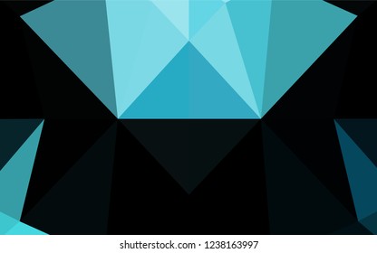 Light BLUE vector low poly layout. Glitter abstract illustration with an elegant design. Triangular pattern for your business design.