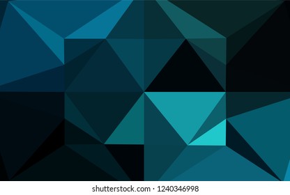 Light BLUE vector low poly texture. Geometric illustration in Origami style with gradient.  The template can be used as a background for cell phones.