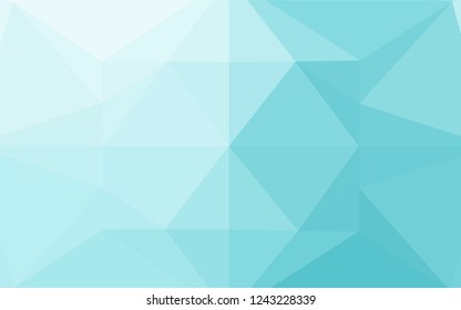 Light BLUE vector low poly layout. Creative geometric illustration in Origami style with gradient. The template can be used as a background for cell phones.