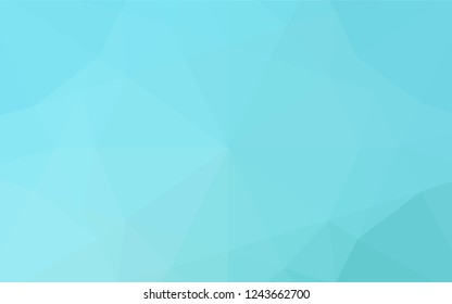 Light BLUE vector low poly layout. Shining illustration, which consist of triangles. Brand new style for your business design.