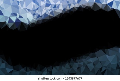 Light BLUE vector low poly cover. Shining illustration, which consist of triangles. The template can be used as a background for cell phones.