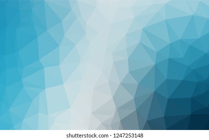 Light BLUE vector low poly texture. Creative geometric illustration in Origami style with gradient. The elegant pattern can be used as part of a brand book.