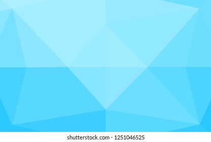 Light BLUE vector low poly texture. Shining illustration, which consist of triangles. The textured pattern can be used for background.