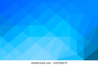 Light BLUE vector low poly layout. Glitter abstract illustration with an elegant design. Completely new template for your business design.