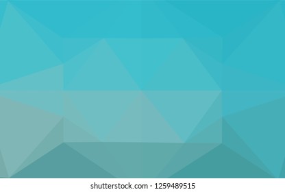Light BLUE vector low poly cover. Shining illustration, which consist of triangles. The completely new template can be used for your brand book.
