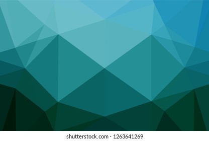 Light BLUE vector low poly texture. Geometric illustration in Origami style with gradient.  The best triangular design for your business.