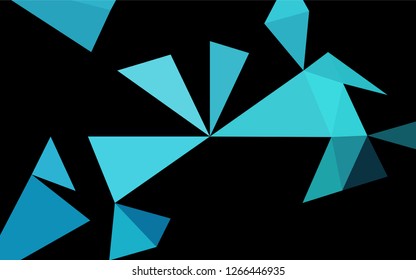 Light BLUE vector low poly cover. Creative geometric illustration in Origami style with gradient. The completely new template can be used for your brand book.