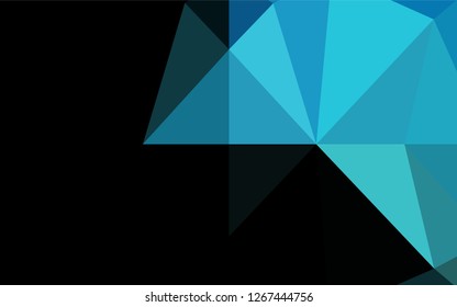 Light BLUE vector low poly layout. An elegant bright illustration with gradient. Triangular pattern for your business design.
