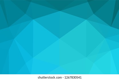 Light BLUE vector low poly cover. Shining illustration, which consist of triangles. The completely new template can be used for your brand book.