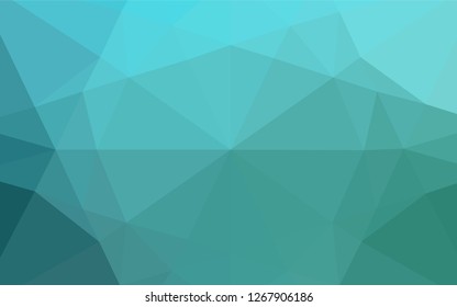 Light BLUE vector low poly cover. Geometric illustration in Origami style with gradient.  The elegant pattern can be used as part of a brand book.