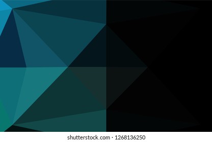 Light BLUE vector low poly cover. A vague abstract illustration with gradient. Triangular pattern for your business design.