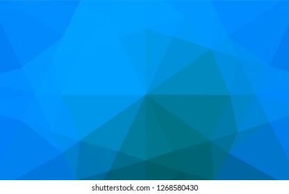 Light BLUE vector low poly texture. Geometric illustration in Origami style with gradient.  The textured pattern can be used for background.