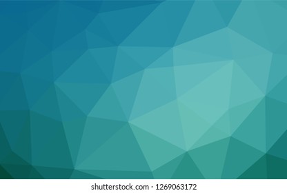 Light BLUE vector low poly cover. Modern geometrical abstract illustration with gradient. A completely new design for your business.