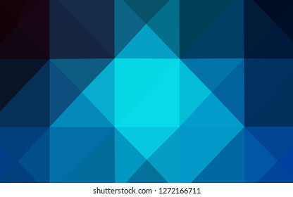 Light BLUE vector low poly texture. Triangular geometric sample with gradient.  The polygonal design can be used for your web site.