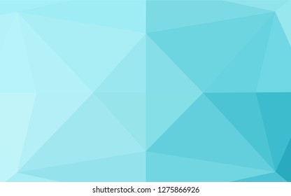 Light BLUE vector low poly layout. A vague abstract illustration with gradient. Triangular pattern for your business design.