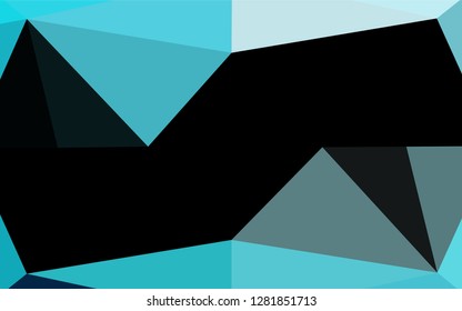 Light BLUE vector low poly layout. Triangular geometric sample with gradient.  The elegant pattern can be used as part of a brand book.