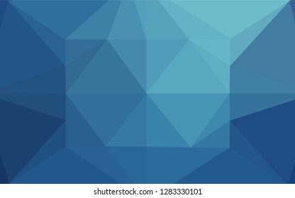 Light BLUE vector low poly cover. Modern geometrical abstract illustration with gradient. The best triangular design for your business.