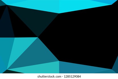Light BLUE vector low poly cover. A vague abstract illustration with gradient. Triangular pattern for your business design.