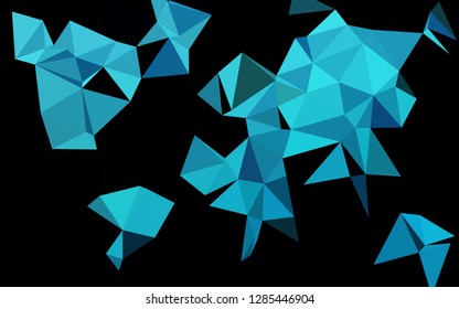 Light BLUE vector low poly layout. An elegant bright illustration with gradient. Triangular pattern for your business design.