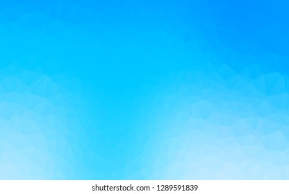 Light BLUE vector low poly texture. Triangular geometric sample with gradient.  Brand new design for your business.