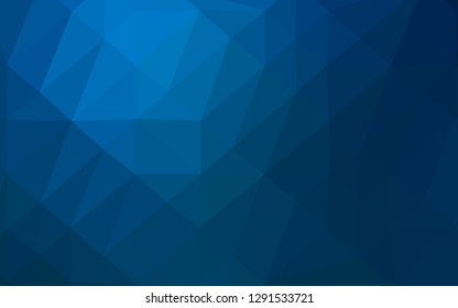 Light BLUE vector low poly cover. Shining colored illustration in a Brand new style. The best triangular design for your business.