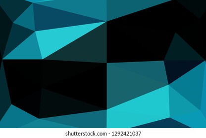 Light BLUE vector low poly layout. Creative illustration in halftone style with gradient. Triangular pattern for your business design.