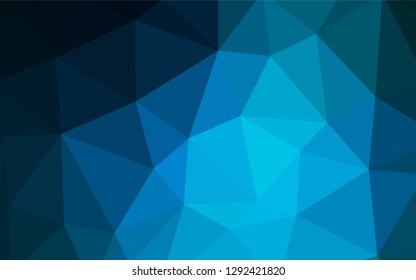 Light BLUE vector low poly cover. A completely new color illustration in a polygonal style. Best triangular design for your business.