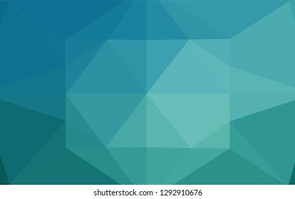 Light BLUE vector low poly cover. Creative geometric illustration in Origami style with gradient. The textured pattern can be used for background.