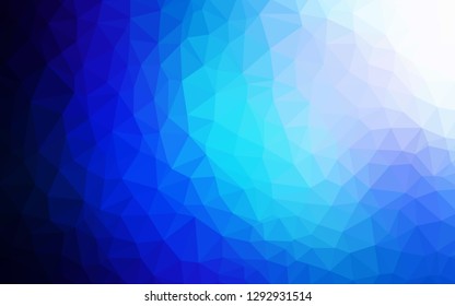 Light BLUE vector low poly background. Shining colorful illustration with triangles. Brand new style for your business design.