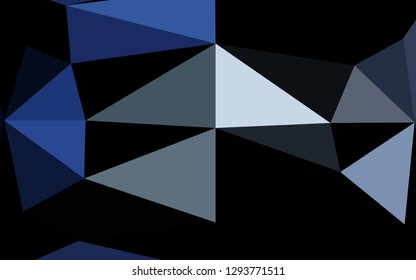 Light BLUE vector low poly cover. Colorful illustration in Origami style with gradient.  Triangular pattern for your business design.