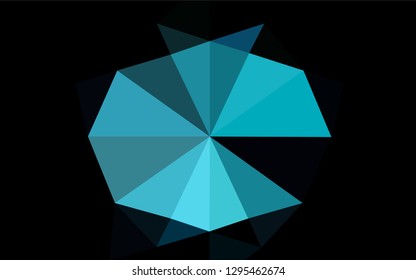 Light BLUE vector low poly layout. Creative illustration in halftone style with gradient. Brand new style for your business design.