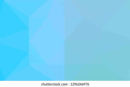 Light BLUE vector low poly layout. Colorful illustration in abstract style with gradient. Brand new style for your business design.