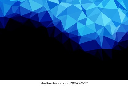 Light BLUE vector low poly texture. Shining illustration, which consist of triangles. Triangular pattern for your business design.