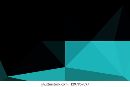 Light BLUE vector low poly layout. Colorful illustration in abstract style with gradient. The polygonal design can be used for your web site.