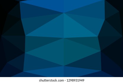 Light BLUE vector low poly layout. Triangular geometric sample with gradient.  Completely new design for your business.