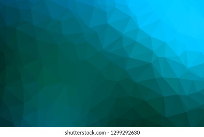 Light BLUE vector low poly cover. Geometric illustration in Origami style with gradient. Completely new template for your business design.