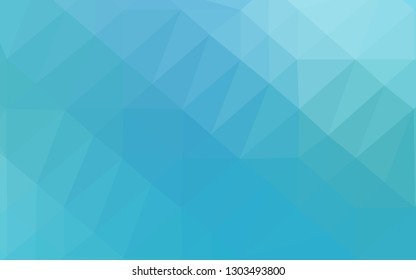 Light BLUE vector low poly texture. A sample with polygonal shapes. The best triangular design for your business.