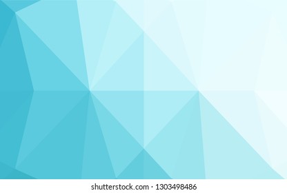 Light BLUE vector low poly layout. Geometric illustration in Origami style with gradient.  A new texture for your design.