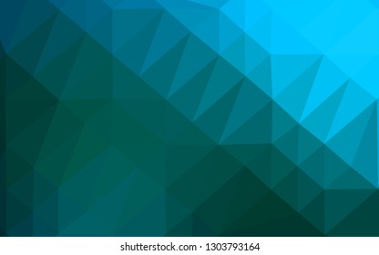 Light BLUE vector low poly layout. A vague abstract illustration with gradient. Triangular pattern for your business design.