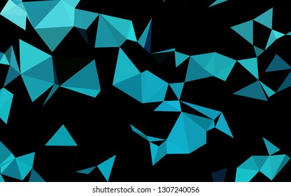 Light BLUE vector low poly texture. Shining illustration, which consist of triangles. The best triangular design for your business.