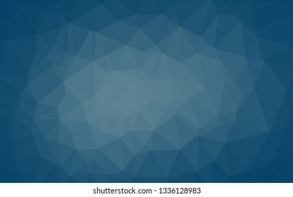 Light BLUE vector low poly layout. A completely new color illustration in a vague style. Triangular pattern for your business design.