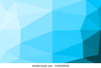 Light BLUE vector low poly texture. A sample with polygonal shapes. Textured pattern for background.