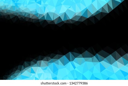 Light BLUE vector low poly cover. Glitter abstract illustration with an elegant design. New texture for your design.