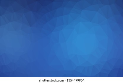 Light BLUE vector low poly cover. Shining illustration, which consist of triangles. Brand new design for your business.